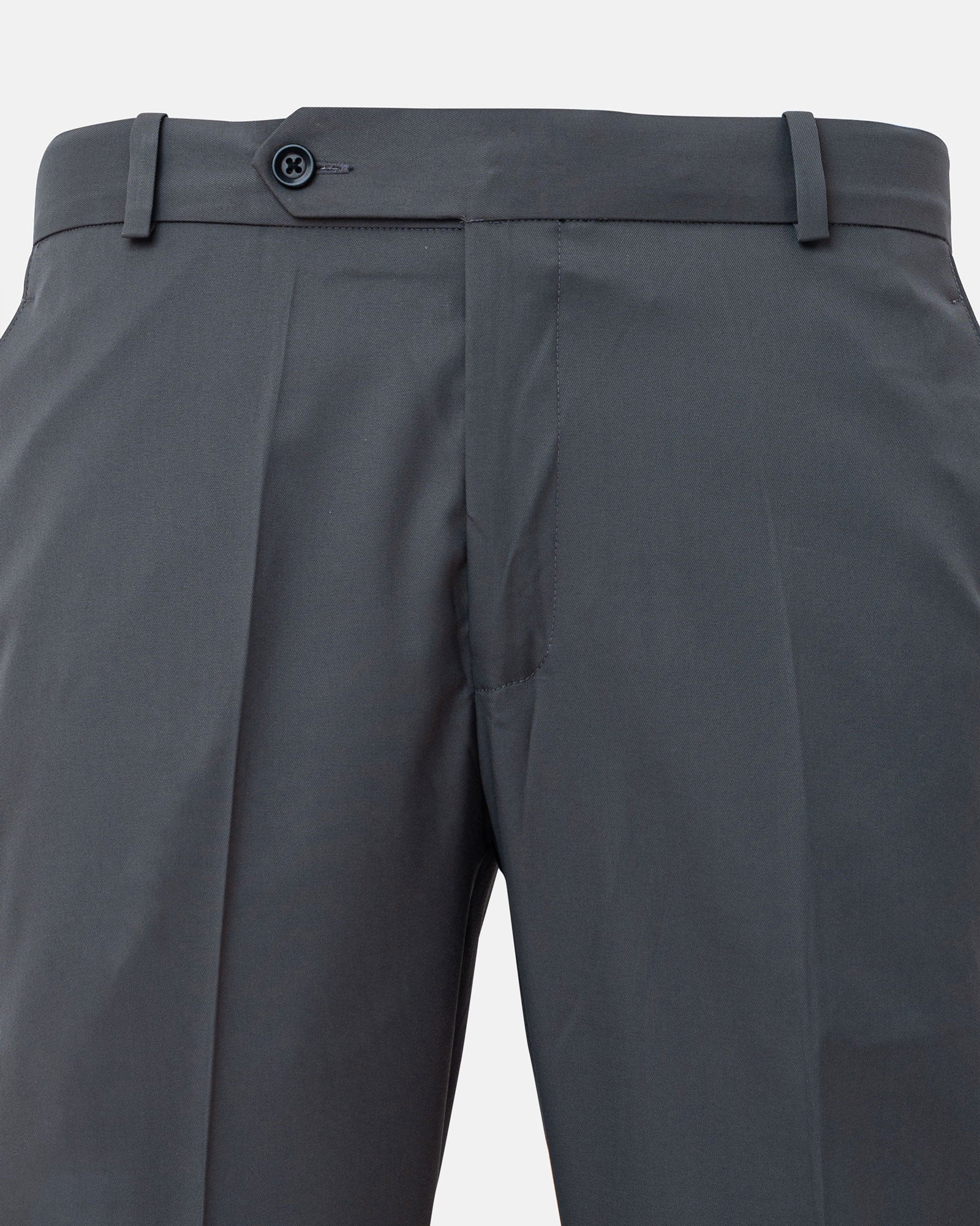 Ascots Oslo Grey Plain Formal Cotton Pant - John Ellies