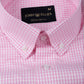 Vorniq Pink Gingham Check Button Down Cotton Shirt - John Ellies