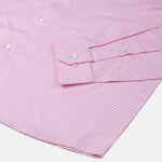 Vorniq Pink Gingham Check Button Down Cotton Shirt - John Ellies
