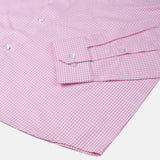 Vorniq Pink Gingham Check Button Down Cotton Shirt - John Ellies