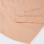 Vorniq Orange Gingham Check Button Down Cotton Shirt - John Ellies