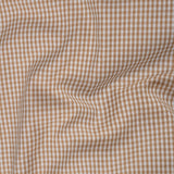 Vorniq Brown Gingham Check Button Down Cotton Shirt - John Ellies