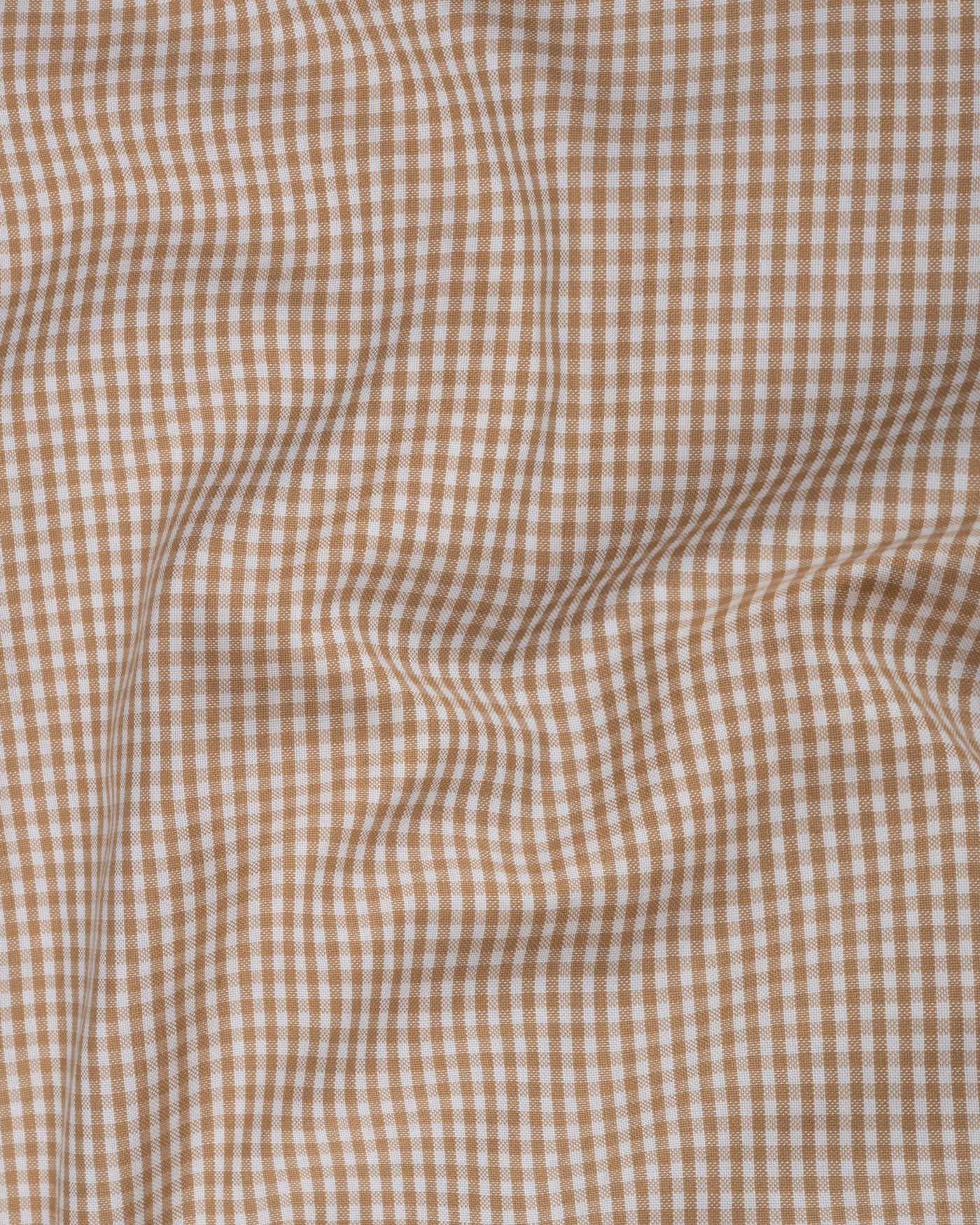 Vorniq Brown Gingham Check Button Down Cotton Shirt - John Ellies