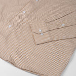 Vorniq Brown Gingham Check Button Down Cotton Shirt - John Ellies