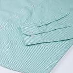 Vorniq Green Gingham Check Button Down Cotton Shirt - John Ellies