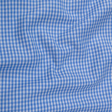 Vorniq Blue Gingham Check Button Down Cotton Shirt - John Ellies
