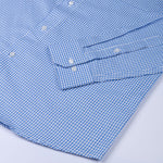 Vorniq Blue Gingham Check Button Down Cotton Shirt - John Ellies