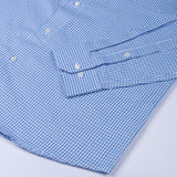 Vorniq Blue Gingham Check Button Down Cotton Shirt - John Ellies