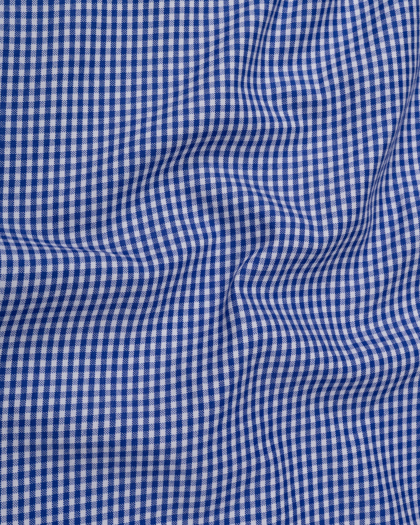 Vorniq Navy Blue Gingham Check Button Down Cotton Shirt - John Ellies