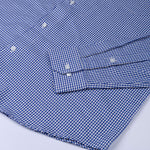 Vorniq Navy Blue Gingham Check Button Down Cotton Shirt - John Ellies