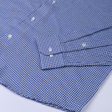 Vorniq Navy Blue Gingham Check Button Down Cotton Shirt - John Ellies