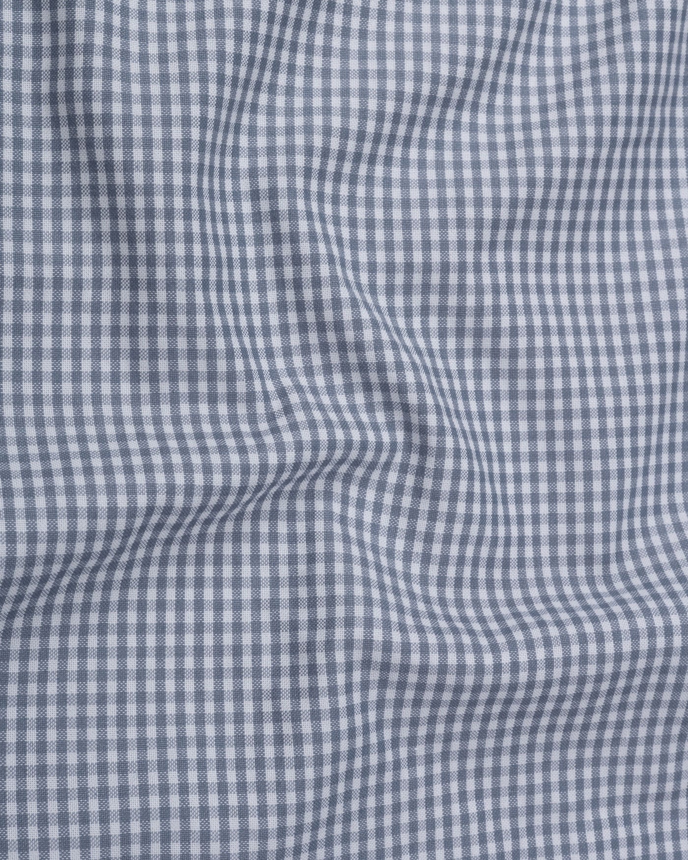 Vorniq Grey Gingham Check Button Down Cotton Shirt - John Ellies
