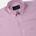 Gravone Pink Houndstooth Button Down Cotton Shirt - John Ellies