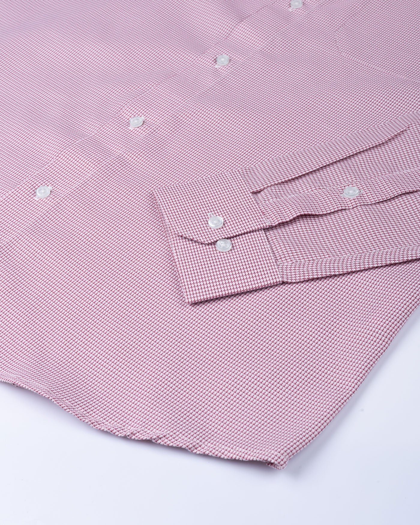 Gravone Pink Houndstooth Button Down Cotton Shirt - John Ellies