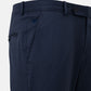 Ascots Navy Blue Plain Formal Cotton Pant - John Ellies