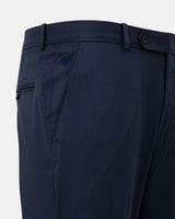 Ascots Navy Blue Plain Formal Cotton Pant
