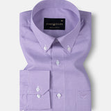 Gravone Purple Houndstooth Button Down Cotton Shirt - John Ellies