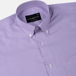 Gravone Purple Houndstooth Button Down Cotton Shirt - John Ellies