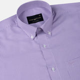 Gravone Purple Houndstooth Button Down Cotton Shirt - John Ellies