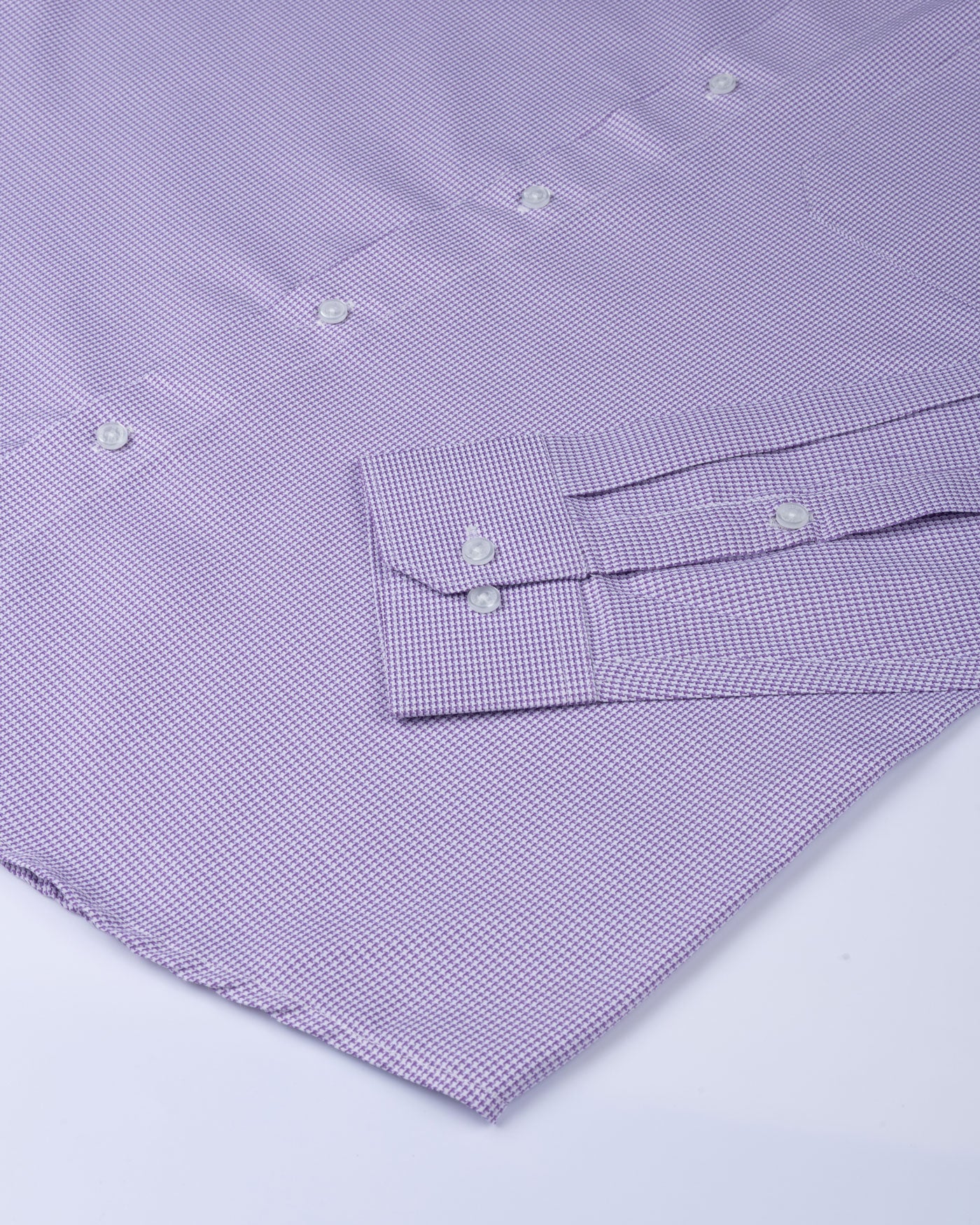 Gravone Purple Houndstooth Button Down Cotton Shirt - John Ellies
