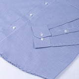 Gravone Navy Blue Houndstooth Button Down Cotton Shirt - John Ellies