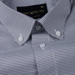 Gravone Black Houndstooth Button Down Cotton Shirt - John Ellies