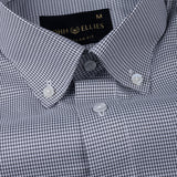 Gravone Black Houndstooth Button Down Cotton Shirt - John Ellies