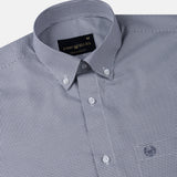 Gravone Black Houndstooth Button Down Cotton Shirt - John Ellies
