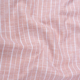 Caedrix Peach Pink Stripes Linen Blend Shirt