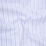 Caedrix White With Blue Stripes Linen Blend Shirt