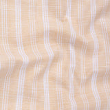 Caedrix Orange Stripes Linen Blend Shirt