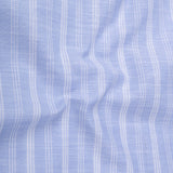 Caedrix Light Blue Stripes Linen Blend Shirt