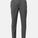 Neux Olive Checked Formal Single Pleated Italian Pant - John Ellies