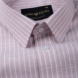 Caedrix Turkish Rose Stripes Linen Blend Shirt