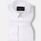 Caedrix White With Pink Stripes Linen Blend Shirt - John Ellies