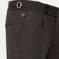 Neux Brown Checked Formal Single Pleated Italian Pant - John Ellies