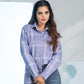 Elan Lavender Check Cotton Women Shirt - John Ellies