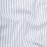 Caedrix White With Grey Stripes Linen Blend Shirt - John Ellies