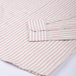 Caedrix Heather Pink Stripes Linen Blend Shirt - John Ellies