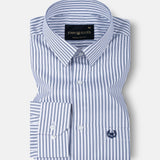 Caedrix Blue Stripes Cotton Shirt - John Ellies