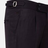 Neux Purple Checked Formal Single Pleated Italian Pant - John Ellies