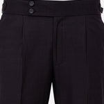 Neux Purple Checked Formal Single Pleated Italian Pant - John Ellies