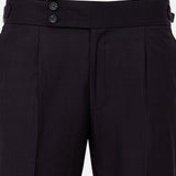 Neux Purple Checked Formal Single Pleated Italian Pant - John Ellies