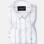Brivela Green Stripe Linen Shirt - John Ellies