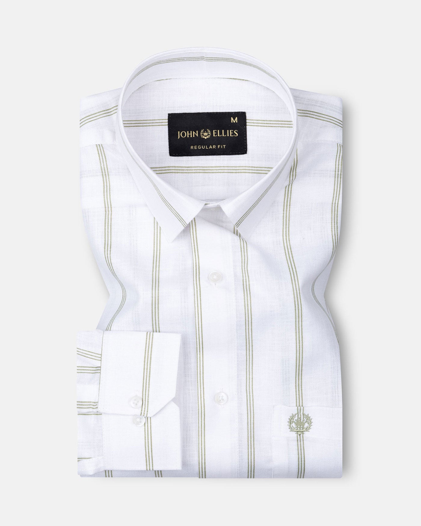 Brivela Green Stripe Linen Shirt - John Ellies