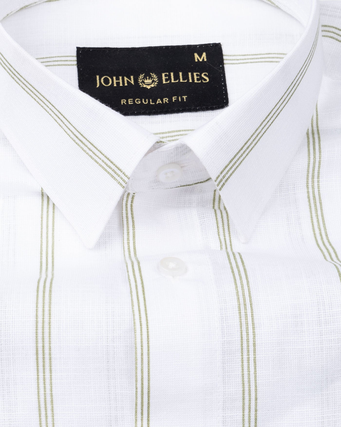 Brivela Green Stripe Linen Shirt - John Ellies