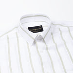 Brivela Green Stripe Linen Shirt - John Ellies