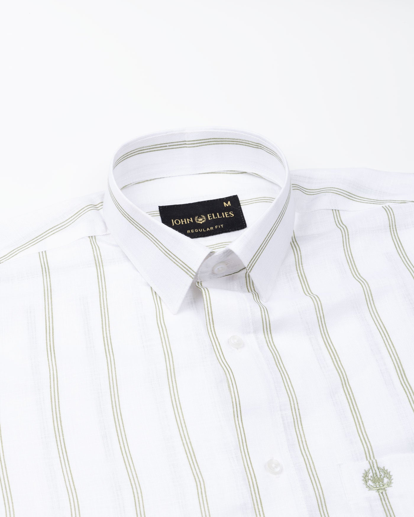 Brivela Green Stripe Linen Shirt - John Ellies