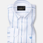 Brivela Blue Stripe Linen Shirt - John Ellies