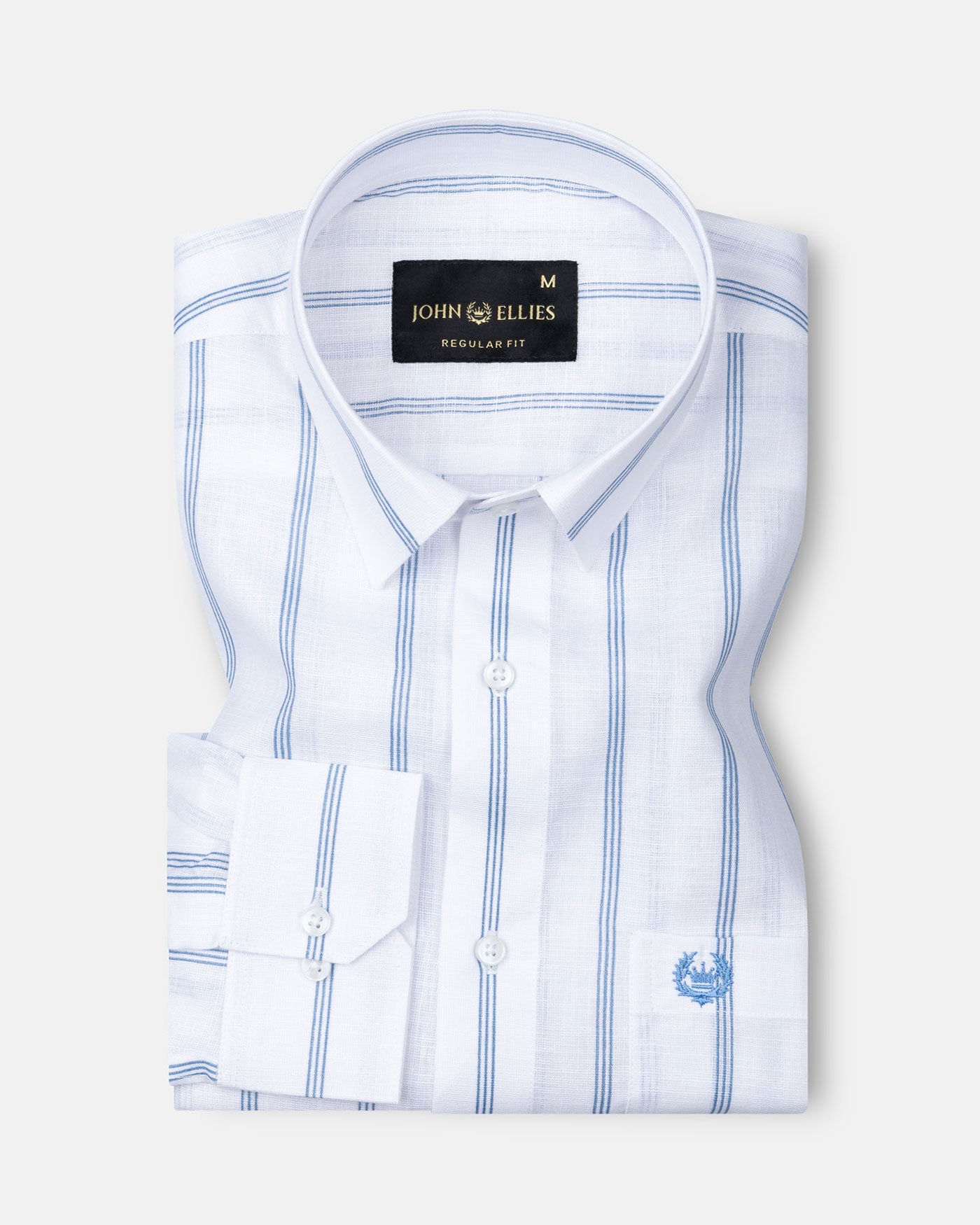 Brivela Blue Stripe Linen Shirt - John Ellies